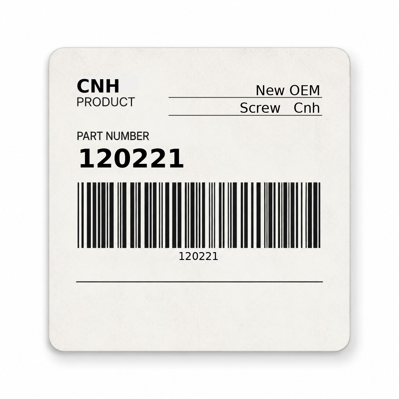120221 Screw New Aftermarket Made to fit for CNH