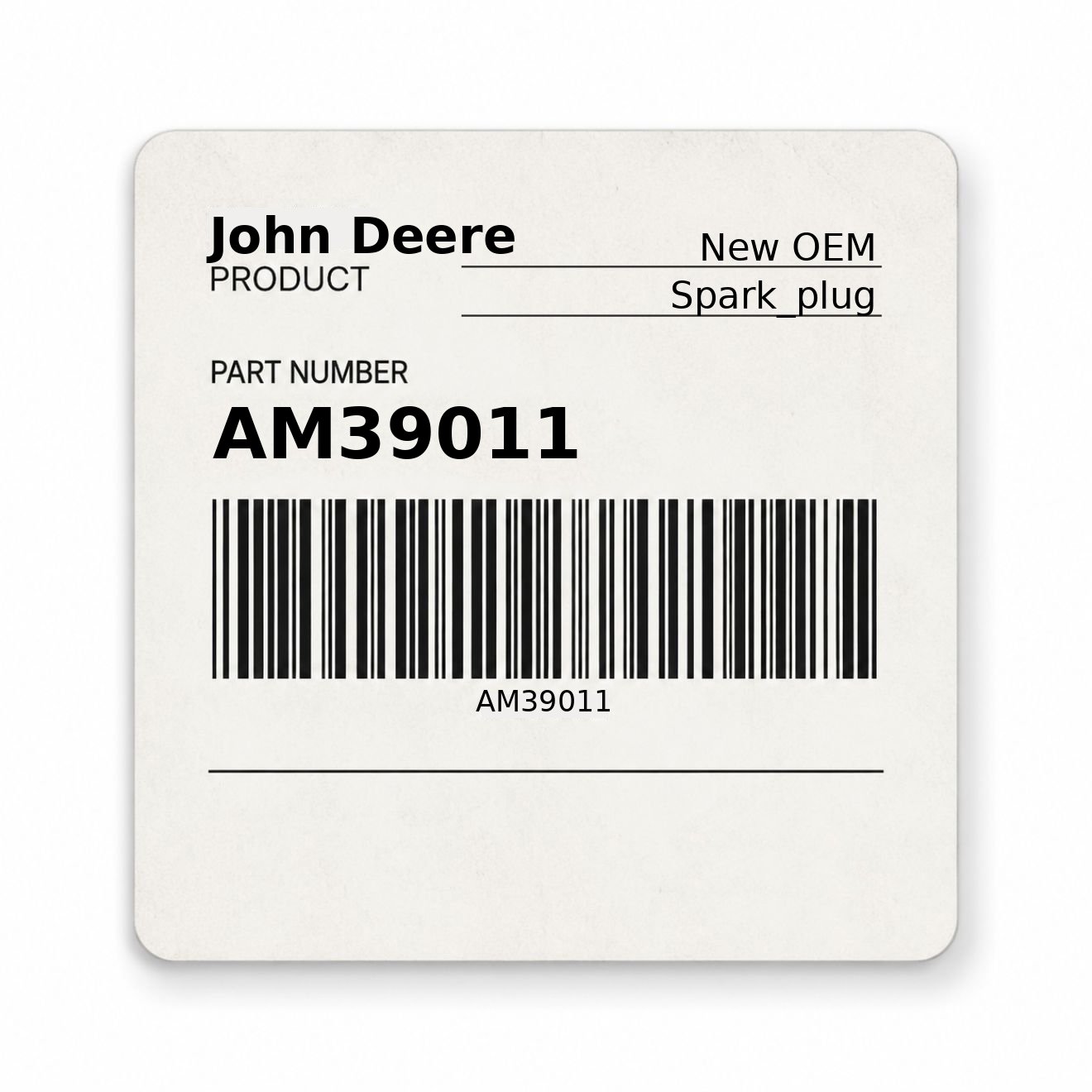 AM39011 Spark_plug New Aftermarket Made to fit for John Deere