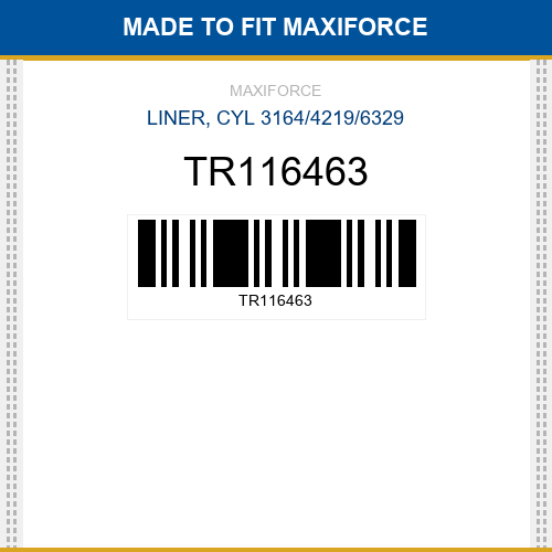 TR116463 Liner, cyl 3164/4219/6329 New Aftermarket