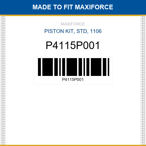 P4115P001 Piston kit, std, 1106 New Aftermarket
