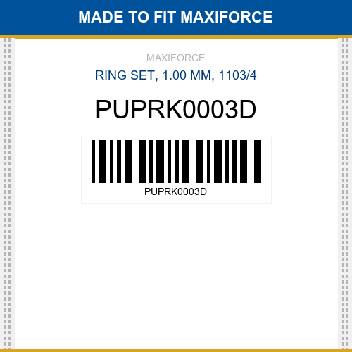 PUPRK0003D Ring set, 1.00 mm, 1103/4 New Aftermarket