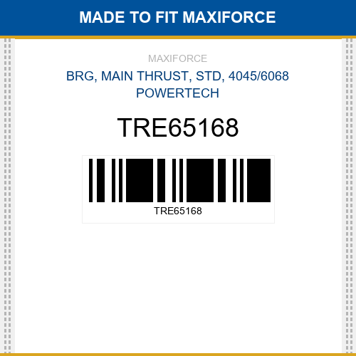 TRE65168 Brg, main thrust, std, 4045/6068 powertech New Aftermarket