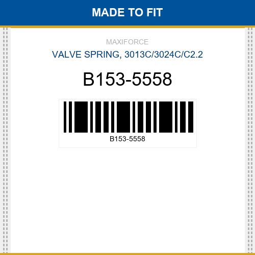 B153-5558 Valve spring, 3013c/3024c/c2.2 New Aftermarket