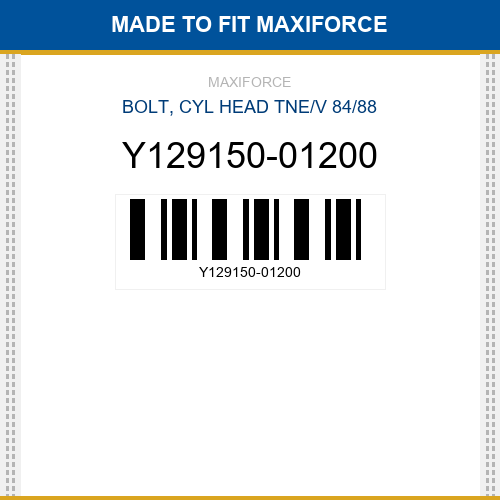 Y129150-01200 Bolt, cyl head tne/v 84/88 New Aftermarket