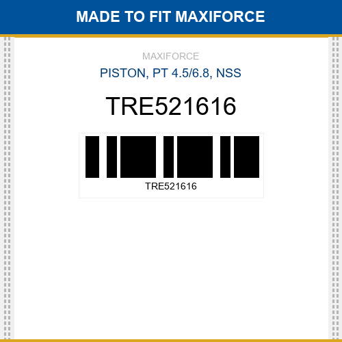 TRE521616 Piston, pt 4.5/6.8, nss New Aftermarket