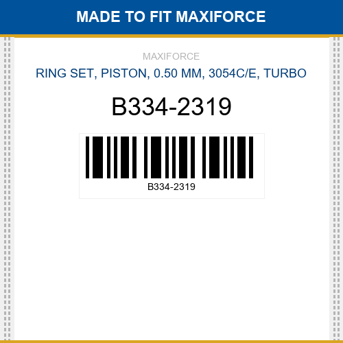 B334-2319 Ring set, piston, 0.50 mm, 3054c/e, turbo New Aftermarket