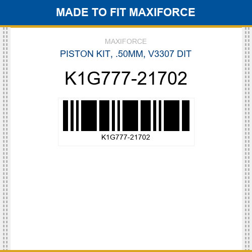 K1G777-21702 Piston kit, .50mm, v3307 dit New Aftermarket