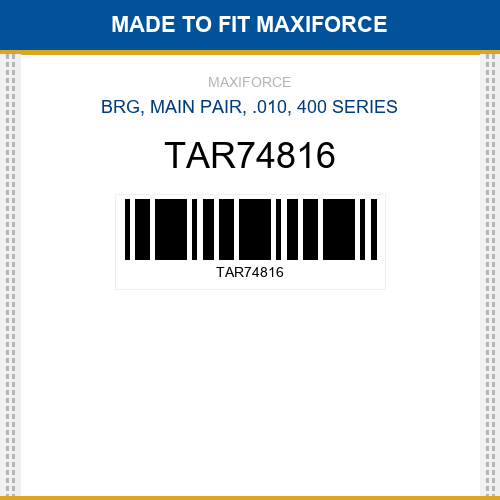 TAR74816 Brg, main pair, .010, 400 series New Aftermarket