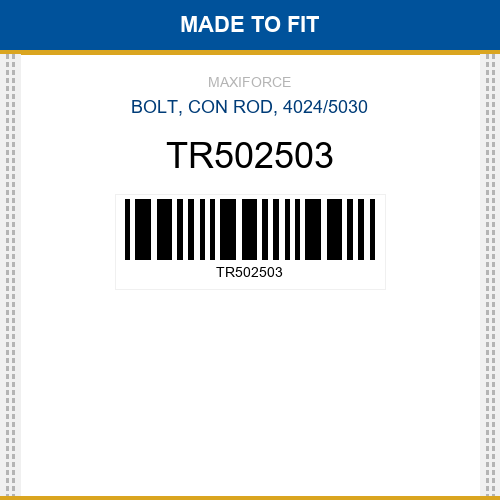 TR502503 Bolt, con rod, 4024/5030 New Aftermarket