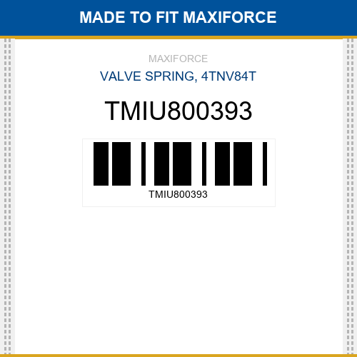 TMIU800393 Valve spring, 4tnv84t New Aftermarket