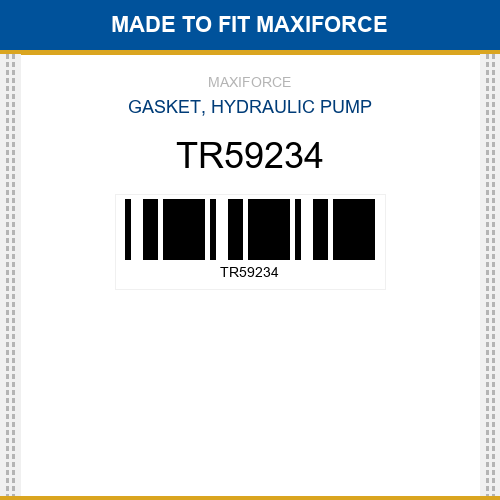TR59234 Gasket, hydraulic pump New Aftermarket