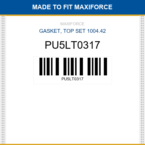 PU5LT0317 Gasket, top set 1004.42 New Aftermarket
