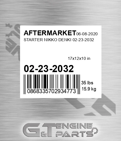 02-23-2032 Starter Nikko Denki 02-23-2032 for AFTERMARKET