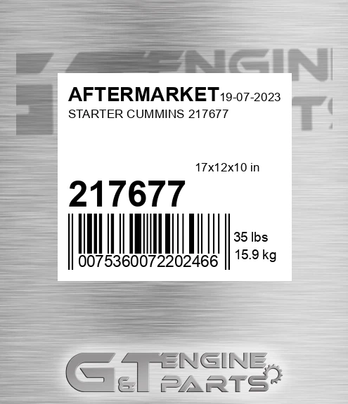 217677 Starter Cummins for AFTERMARKET