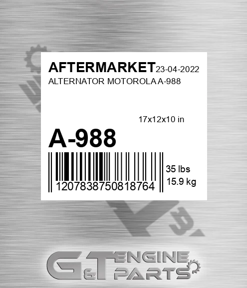 A-988 Alternator Motorola A-988 for AFTERMARKET