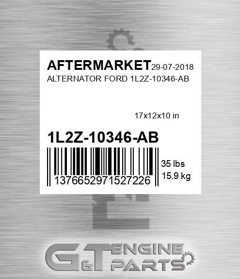 1L2Z-10346-AB Alternator Ford 1l2z-10346-ab for AFTERMARKET