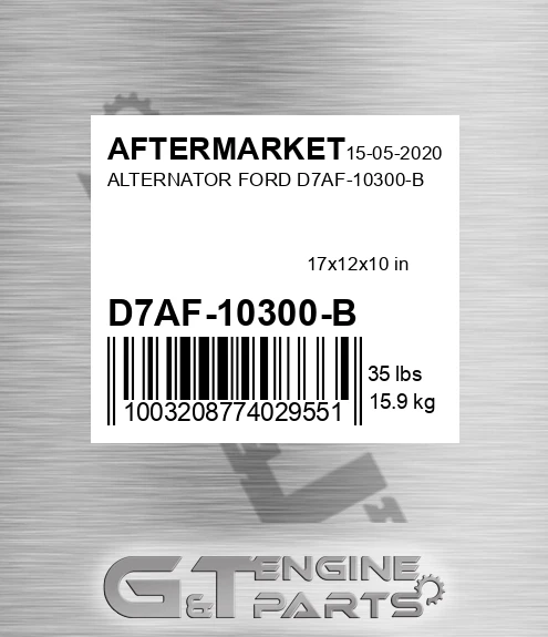 D7AF-10300-B Alternator Ford D7af-10300-b for AFTERMARKET