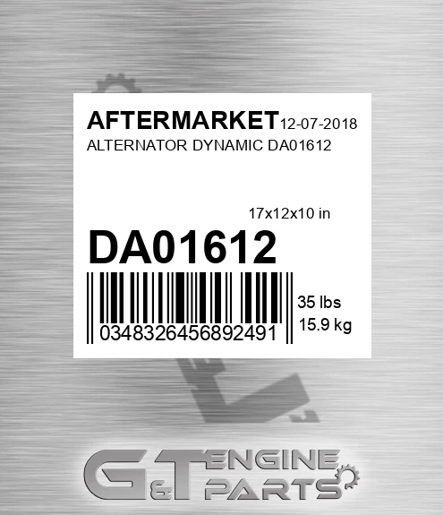 DA01612 Alternator Dynamic for AFTERMARKET