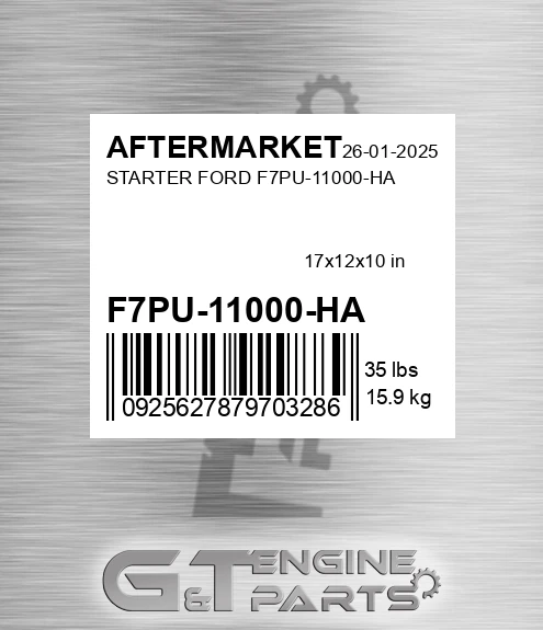 F7PU-11000-HA Starter Ford F7pu-11000-ha for AFTERMARKET