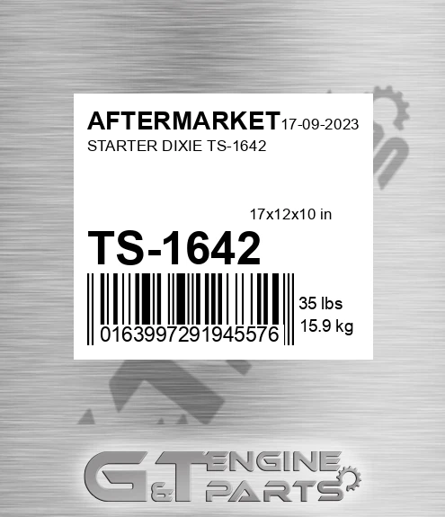 TS-1642 Starter Dixie Ts-1642 for AFTERMARKET