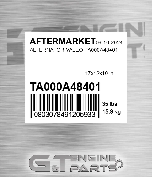 TA000A48401 Alternator Valeo for AFTERMARKET