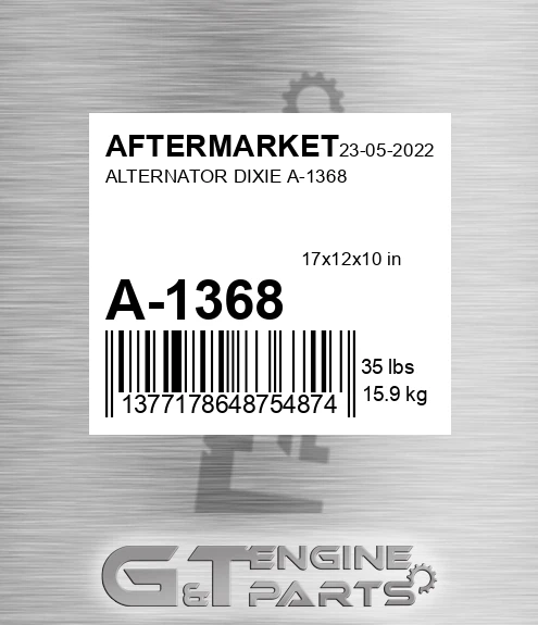 A-1368 Alternator Dixie A-1368 for AFTERMARKET