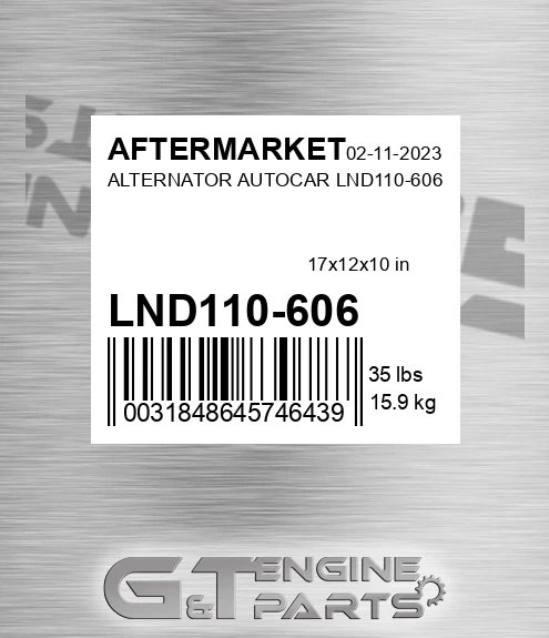 LND110-606 Alternator Autocar Lnd110-606 for AFTERMARKET