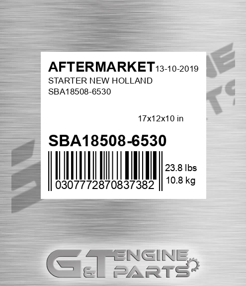 SBA18508-6530 Starter New Holland Sba18508-6530 for AFTERMARKET