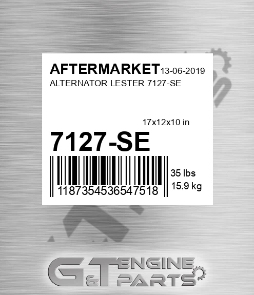 7127-SE Alternator Lester 7127-se for AFTERMARKET