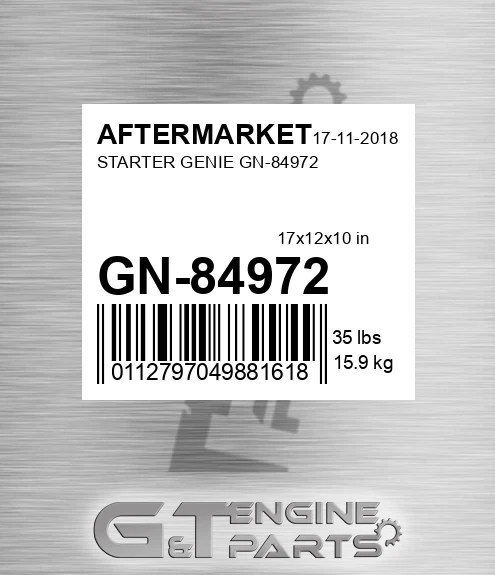 GN-84972 Starter Genie Gn-84972 for AFTERMARKET