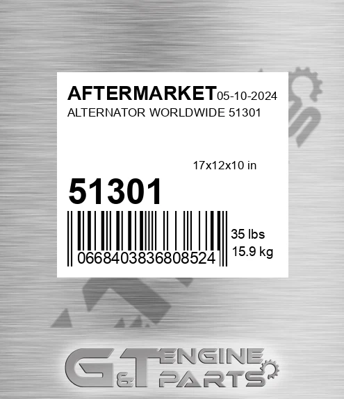 51301 Alternator Worldwide