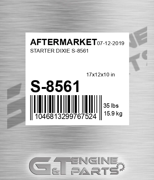 S-8561 Starter Dixie S-8561 for AFTERMARKET