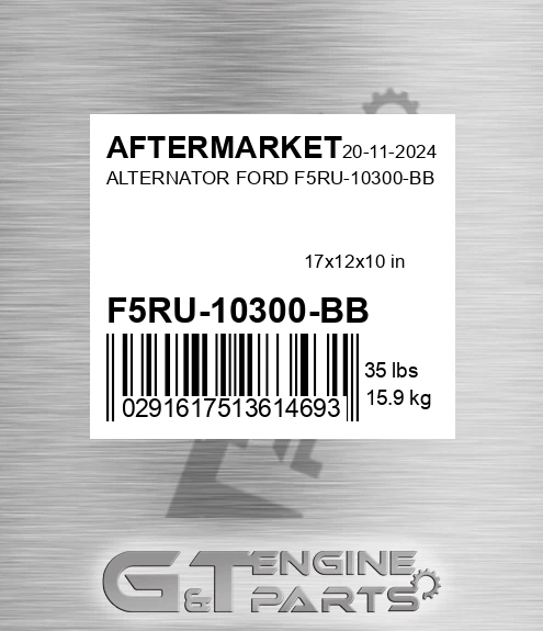 F5RU-10300-BB Alternator Ford F5ru-10300-bb for AFTERMARKET