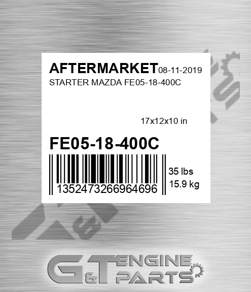 FE05-18-400C Starter Mazda Fe05-18-400c for AFTERMARKET