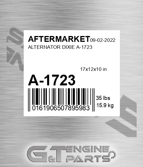 A-1723 Alternator Dixie A-1723 for AFTERMARKET