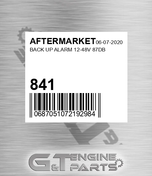 841 Back Up Alarm 12-48v 87db