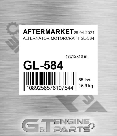 GL-584 Alternator Motorcraft Gl-584 for AFTERMARKET