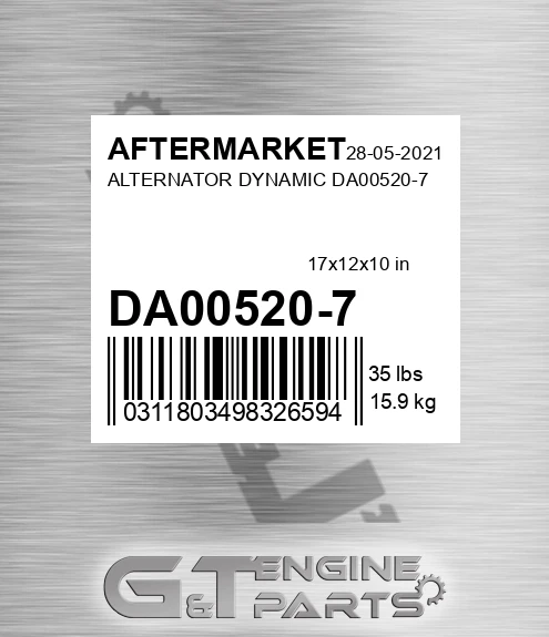 DA00520-7 Alternator Dynamic Da00520-7 for AFTERMARKET
