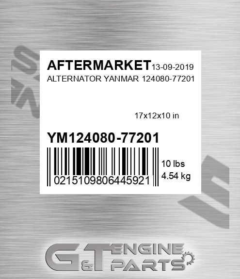 YM124080-77201 Alternator Yanmar 124080-77201 for AFTERMARKET