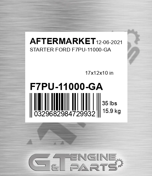 F7PU-11000-GA Starter Ford F7pu-11000-ga for AFTERMARKET
