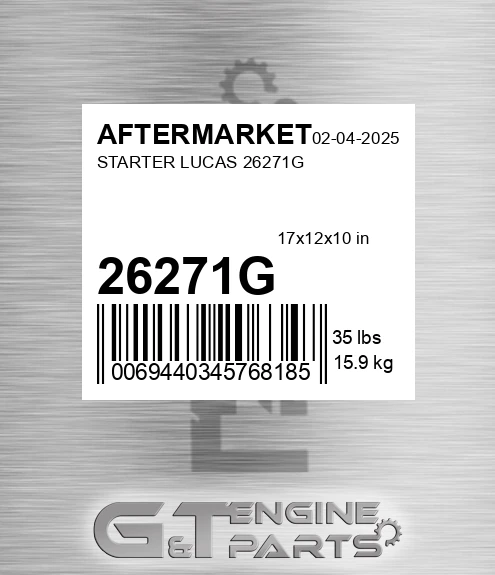 26271G Starter Lucas for AFTERMARKET