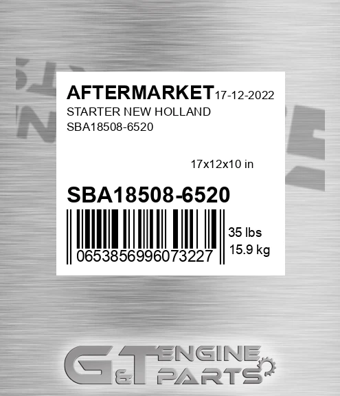 SBA18508-6520 Starter New Holland Sba18508-6520 for AFTERMARKET