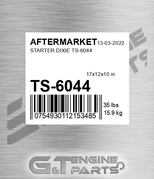 TS-6044 Starter Dixie Ts-6044 for AFTERMARKET