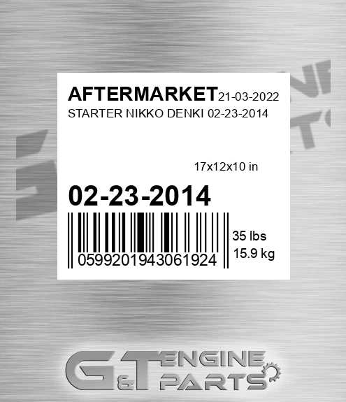 02-23-2014 Starter Nikko Denki 02-23-2014 for AFTERMARKET