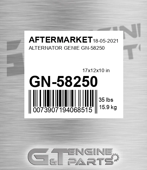 GN-58250 Alternator Genie Gn-58250 for AFTERMARKET