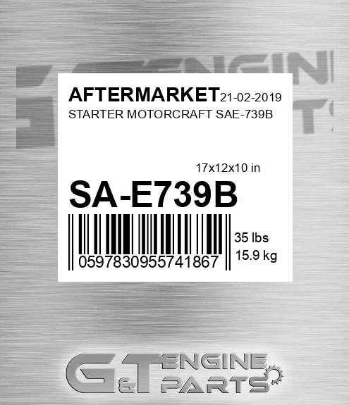 SA-E739B Starter Motorcraft Sae-739b for AFTERMARKET