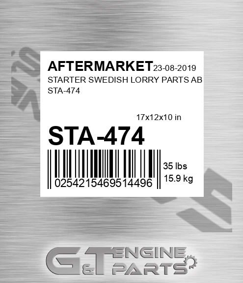 STA-474 Starter Swedish Lorry Parts Ab Sta-474 for AFTERMARKET