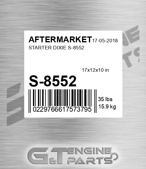 S-8552 Starter Dixie S-8552 for AFTERMARKET