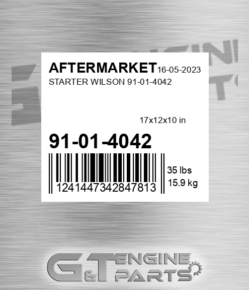 91-01-4042 Starter Wilson 91-01-4042 for AFTERMARKET