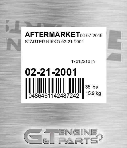 02-21-2001 Starter Nikko 02-21-2001 for AFTERMARKET